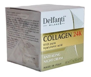 Delfanti VERSIEGELT Anti-Aging NACHT Creme KOLLAGEN 24K Gold + reine HYALURONSÄURE - Bild 1 von 4