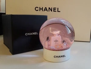 CHANEL Logo Crystal Mini Snow Globe Dome Christmas Novelty New Gift Box - Picture 1 of 9