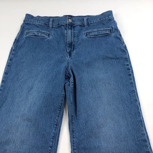 J.Crew Factory Wide Leg Crop 30 (Fits 32W 26L) High Rise Denim Jeans - Picture 1 of 12