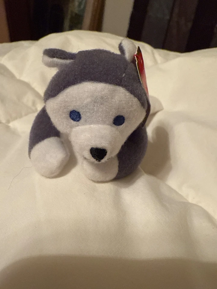 Ty Teenie Beanie Baby "Nook the Husky", 4 pulgadas, con errores, raro, juguete Happy Meal Foto 1 de 4