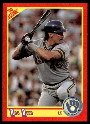 1990 Score Rob Deer Milwaukee Brewers #390 - Image 1 of 2