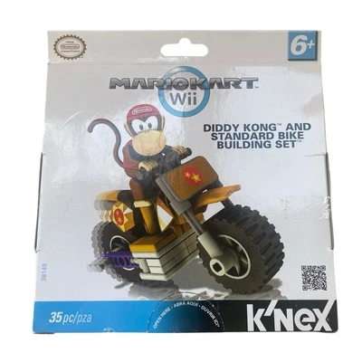 New KNEX Mario Kart Wii Diddy Bike Building Set Rare Sealed 35 Pieces 2012 - Image 1 of 4