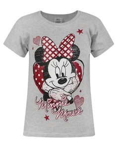 Camiseta manga corta Disney Minnie Mouse estampado corazón niñas 5-6 años - Imagen 1 de 4