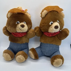 Set Of 2 Vintage 1980s Whataburger Whatabear… g-r-r-r, Stuffed Plushie Bears - Picture 1 of 11