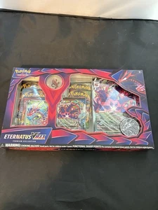 Pokemon TCG: Eternatus VMAX Premium Collection | 6 Pokemon TCG Booster Packs | 1 - Picture 1 of 3