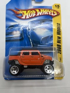 2008 Hot Wheels New Models 1/64 HUMMER H2 SUT Orange wChrome New On Card Humvee - Picture 1 of 5