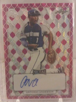 2022 Leaf Metal Perfect Game National Showcase Antonio Anderson Auto 1/6 - Image 1 of 2