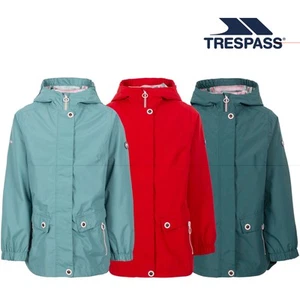Trespass Girls Waterproof Windproof Hooded Long Jacket Flourish - Picture 1 of 5