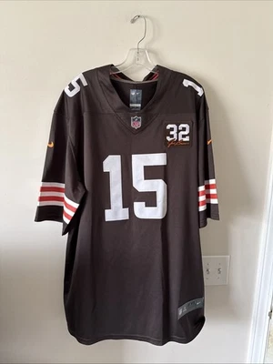 Men’s Nike Joe Flacco #15 Cleveland Browns Jersey Jim Brown Patch Sz 2XL - NWOT - Image 1 of 4