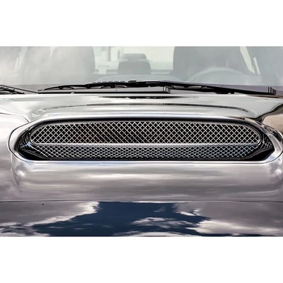 Laser Mesh Hood Scoop Grille for 2015 Subaru WRX STI [Stainless Steel/Polished] - Image 1 of 2