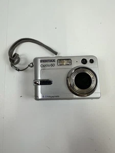 Pentax Optio 60 6MP 3x Optical Zoom Digital Camera 12MB Internal Memory Silver - Picture 1 of 8