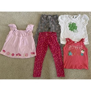 Girls Vintage Lot 5 Gymboree Spring Tops Tanks Leggings Summer Sz 4T 4 - Picture 1 of 12