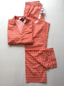 J.Crew Factory Women’s NWT Cotton Short-Sleeve Pant Pajama Set Size: S M L XL - Picture 1 of 10