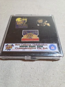 NFL Super Bowl XXXI Commemorative 3 Pin Set New Orleans 375/5000 Sealed New - Picture 1 of 3