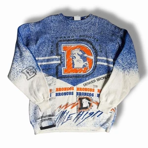 Vintage 90s Magic Johnson T's Denver Broncos Sweatshirt Size Large AOP - Bild 1 von 5