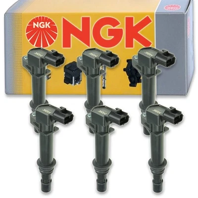 Bobina de encendido NGK de 6 piezas para Mitsubishi Raider 2006-2008 3,7 L V6 - Bujía jm Foto 1 de 4
