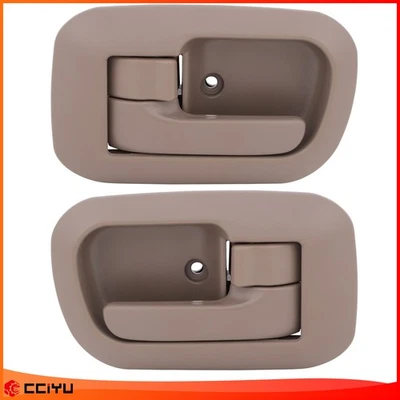 2Pcs Interior Front LH RH For 1998-2003 Toyota Sienna Inside Beige Door Handles - Image 1 of 4