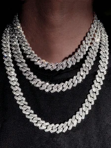 Mens Cuban Link Chain miami Heavy Duty Stainless Steel Hip Hop Necklace hip hop - Picture 1 of 9