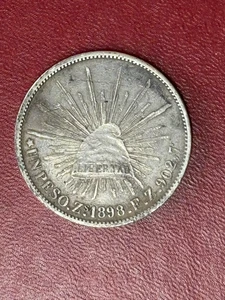 1898 Zs FZ Un Peso - Messico - XF - Colpo audace - Superfici originali - Argento - Foto 1 di 10