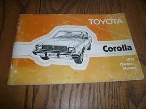 1978 Toyota Corolla Owner's Manual - Glove Box - Picture 1 of 2