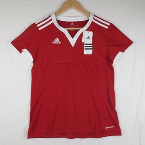 NWT Adidas TIRO 15 Jersey Womens S Red White Short Sleeve ClimaCool Performance - Picture 1 of 12