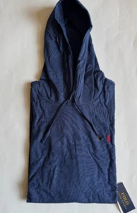$70 NWT Mens Polo Ralph Lauren Long Sleeve Cotton Hooded T-Shirt Hoodie Navy - Picture 1 of 3
