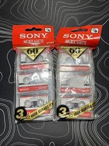 2-3 Pack Sony Microcassette MC-60 Min Recordable Cassette Tapes Sealed - Picture 1 of 1