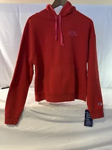 Champion Pullover Hoodie Women’s Small Loose Fit Red With Pink Accents NWT - Picture 1 of 4