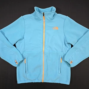 THE NORTH FACE DENALI POLARTEC FLEECE JACKET GIRLS XL FULL ZIP SKY BLUE - Picture 1 of 16