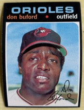1971 Topps Don Buford Baseball Card #29 Orioles Outfield Low-Grade