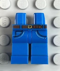 Lego Minifiguren Blue Jeans blaue Hüften & Beine weiße Nähte, Gürtel, goldene Schnalle (x1) - Bild 1 von 7