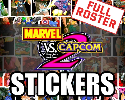Marvel Vs Capcom Vinyl Waterproof Stickers FULL ROSTER  - Image 1 of 4
