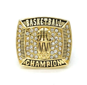 Fantasy Champion Basketball Ring Winner #1 Trophy Prize Gold Rings