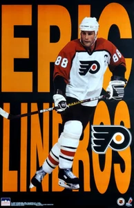 ERIC LINDROS Philadelphia Flyers 1997 Starline Large-Letter 22x34 POSTER - Picture 1 of 1