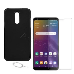 Easy to Install Tempered Glass Screen Protector TPU Case f LG Stylo 5 LM-Q720PS - Picture 1 of 1