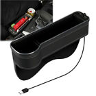 Car Seat Gap Catcher Filler Storage Box Bottle Pocket Organizer Holder W/2 USB