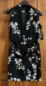 NUEVO Vestido para mujer Jones Wear sin mangas negro y marfil vestido envolvente parcial - 12 - Imagen 1 de 5