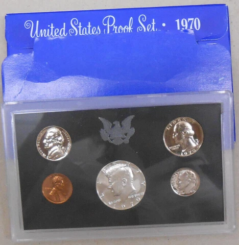 1970  US Mint  5 PC Clad Coin Proof Set Cover