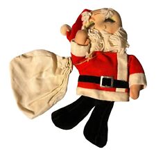 Santa Claus Fabric Wire Vintage Christmas 9" Figurine Made in Japan