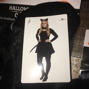 2 Pretty Kitty Black Cat Soft Velvet Fancy Dress Up Halloween Sexy Adult Costume - Picture 1 of 3