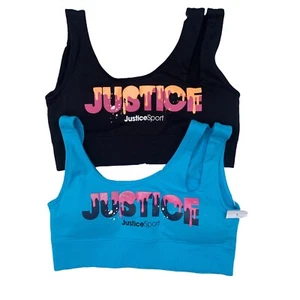 NWT Justice sports bras cutout strap girls Size 28 - Picture 1 of 8