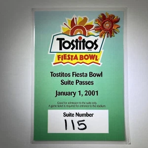 2001 Fiesta Bowl Suite Passes Ticket Notre Dame Fighting Irish v Oregon State Be - Picture 1 of 6