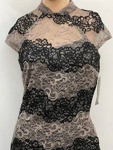 New York & Co. Women's Lace Brown Black Dress Size 0 Retail $79 - Picture 1 of 9