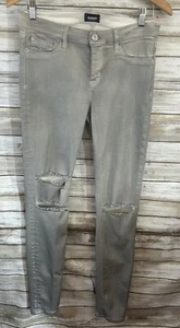 Pantalones de mezclilla elásticos súper ajustados para mujer Hudson Krista talla 29 plateados brillantes j203 - Imagen 1 de 4