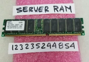 1GB PC DDR1 DDR PC2100R DDR-266 2100 266 184PIN RDIMM Dual Rank 2RX4 64X4 - Picture 1 of 1