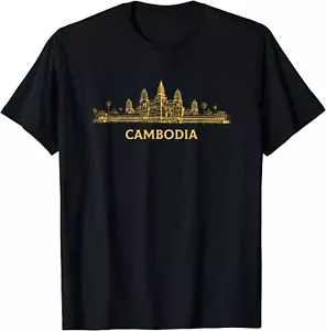 Nueva Camiseta Limitada Angkor Wat Camboyana, Khmer Camboyana Recuerdo Hecha en EE. UU. - Imagen 1 de 5