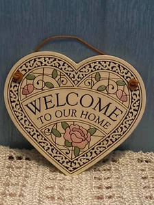 Vtg spooner creek design Welcome to our home plaque 6.75x6” Michael Macone - Picture 1 of 2