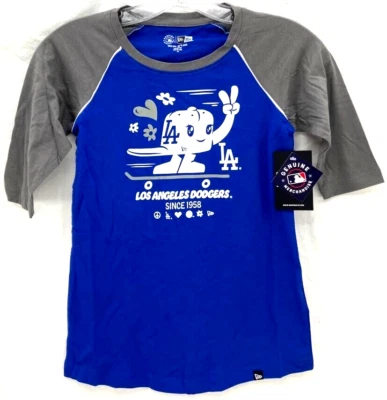 NUEVA Camiseta de Béisbol Los Angeles LA Dodgers New Era Paz Jóvenes Niñas M 7/8 Foto 1 de 4