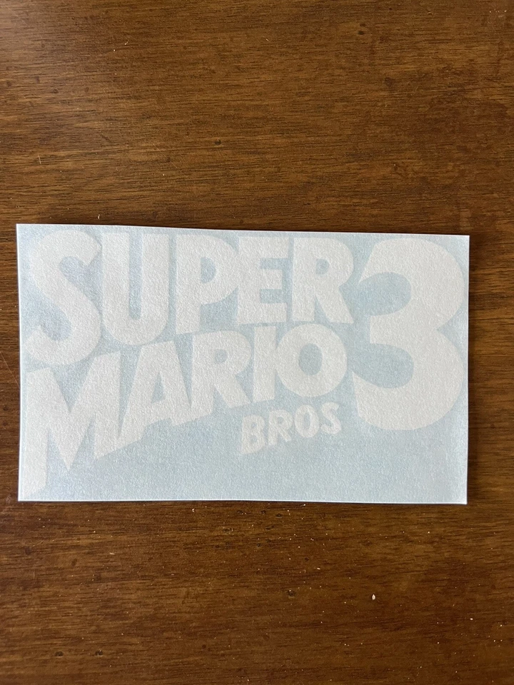 Super Mario Bros 3 NES Decal Vinyl Sticker 6.5" White Or Black  - Image 1 of 1