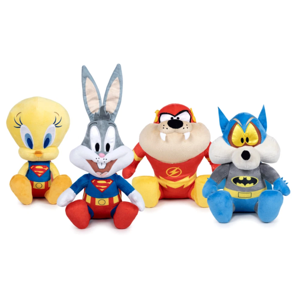 Looney Tunes Superhelden Plüsch 17 oder 27 cm Superman Flash Batman Warner Bros
